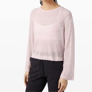Lululemon Clear and Present Long Sleeve Misty Pink Size 10